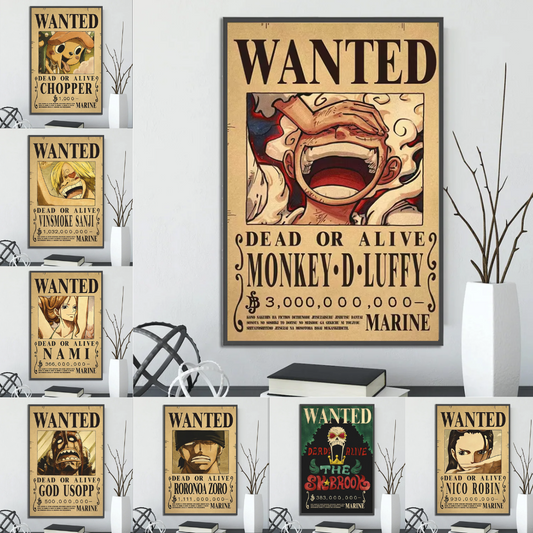 One Piece Wanted Posters Bundle Set