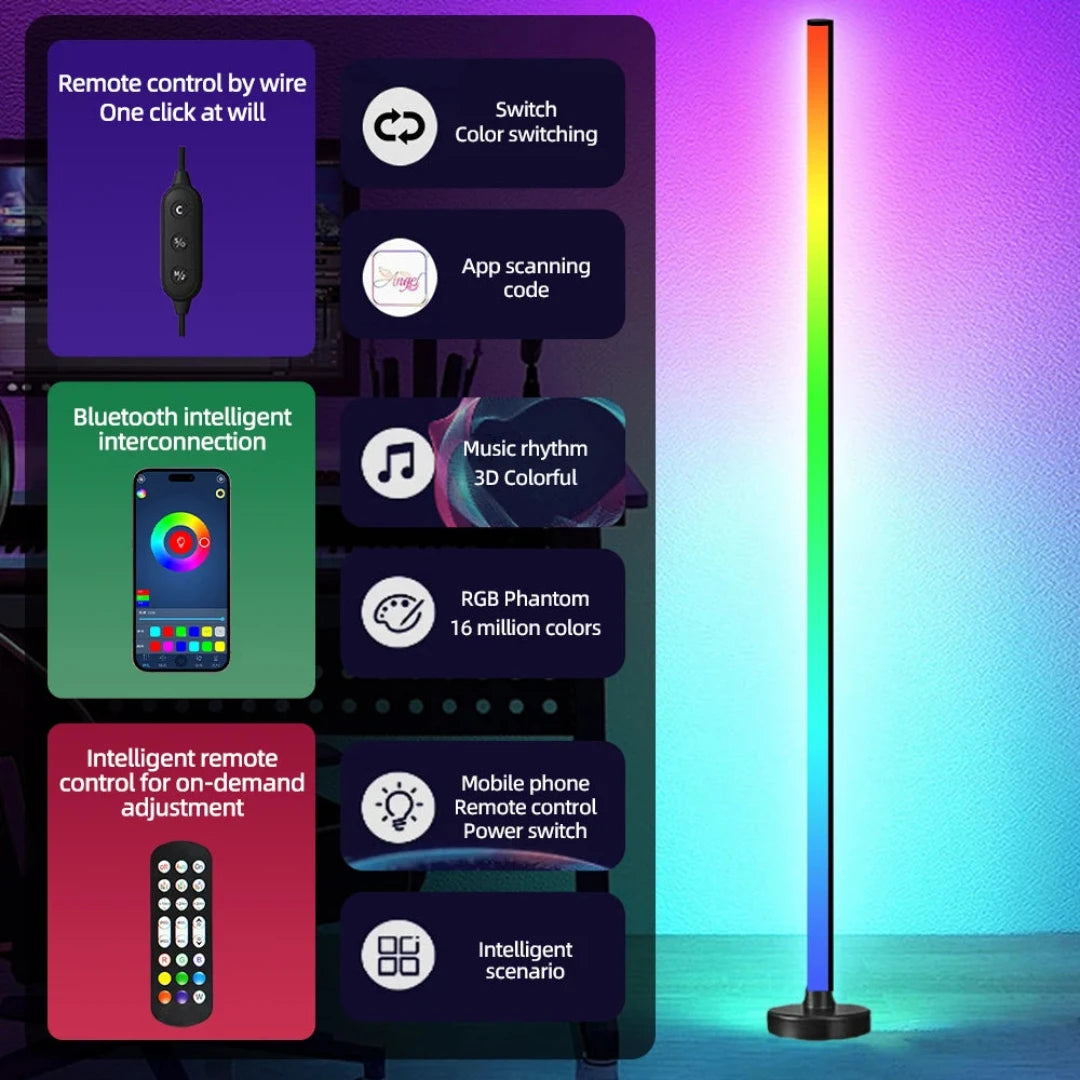 RGB LED Floor Lamp with Remote App