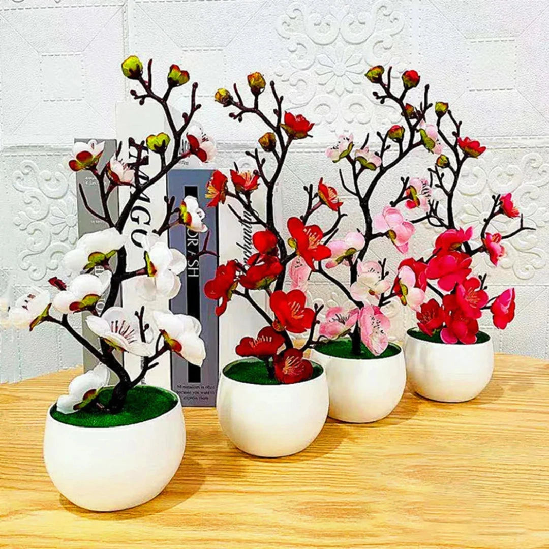 Artificial Flower Bonsai Pot Plant Decor