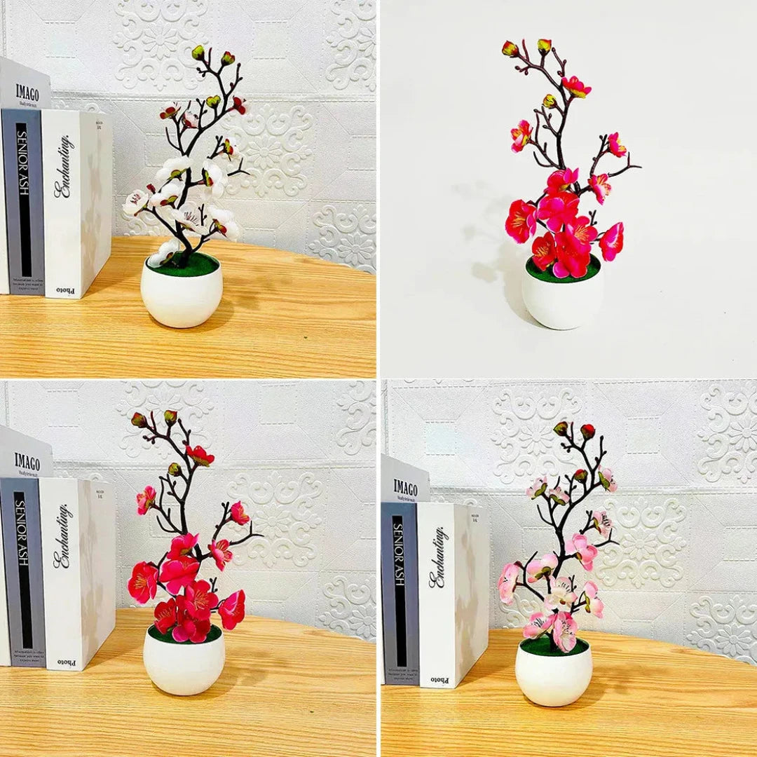 Artificial Flower Bonsai Pot Plant Decor