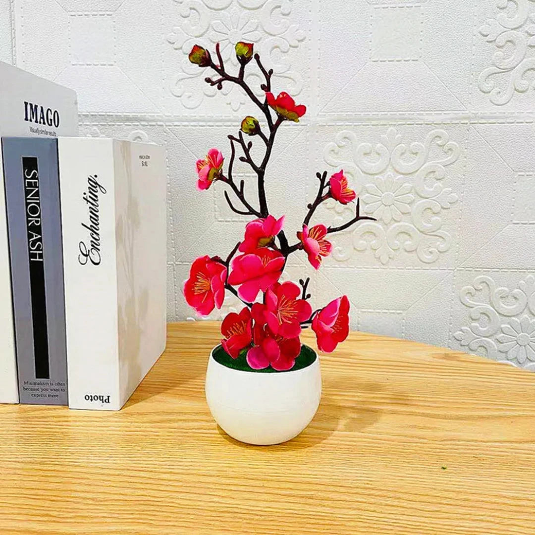 Artificial Flower Bonsai Pot Plant Decor